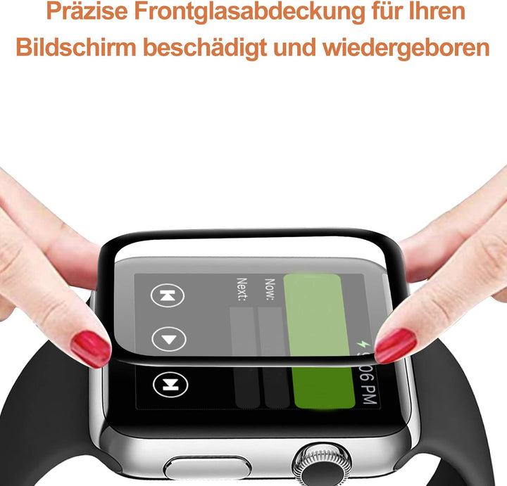 Tseriact Kompatibel mit Apple Watch Glas Ersatz &amp; Serie 7 41 mm Bildschirm äussere Glas Beschädigt E