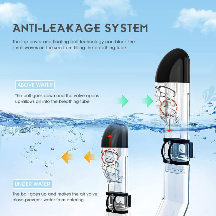Trockene Schnorchel Set Schnorcheln Scuba Tauchen Brille gehärtetes Glas Schwimmen Tauchen Scuba Gog