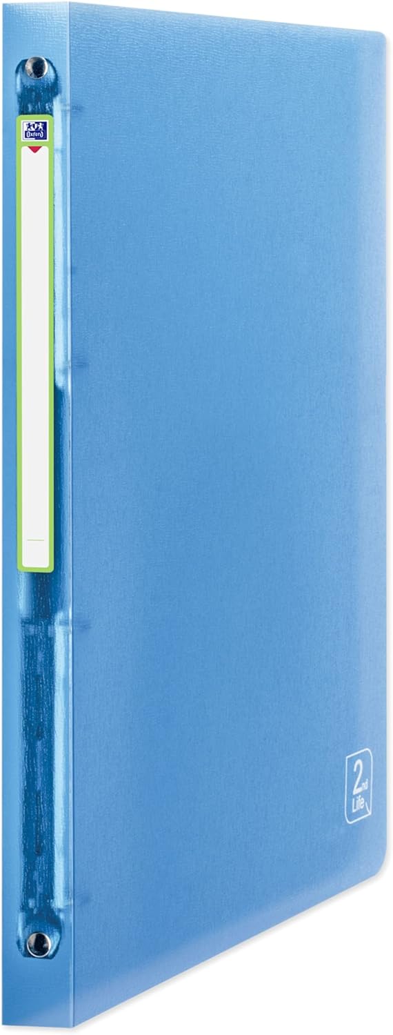 Oxford Kunststoff-Ringbuch 2nd Life, 12er Pack, DIN A4, 4 Farben 4 Ringe mit 2cm Füllhöhe 12 Stück i