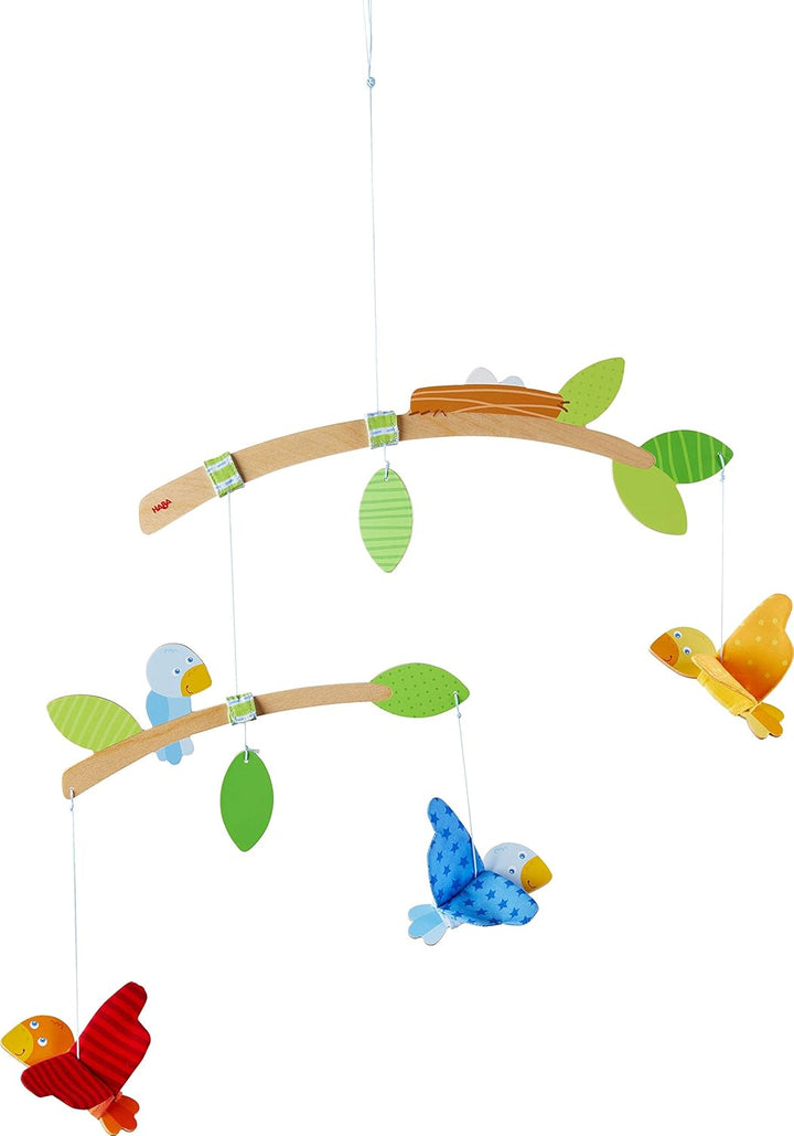 HABA 304314 - Mobile Vögelchen, Babyspielzeug für den Wickeltisch, stimuliert die Sinne von Babys, a