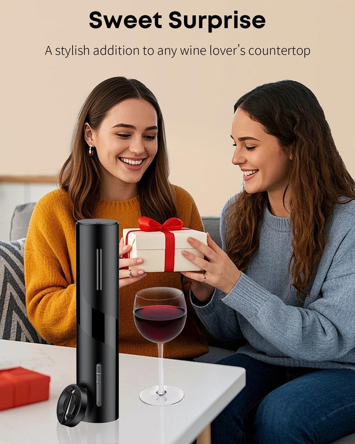 Pawfly Akku Elektrischer Weinflaschenöffner mit Folien Schneider Automatischer Weinöffner USB-C Aufl
