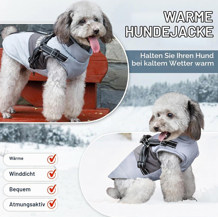 Hunde Winterjacken,Warme Hundemäntel Reflektierend Hundekleidung wasserdichte Welpenweste für kaltes