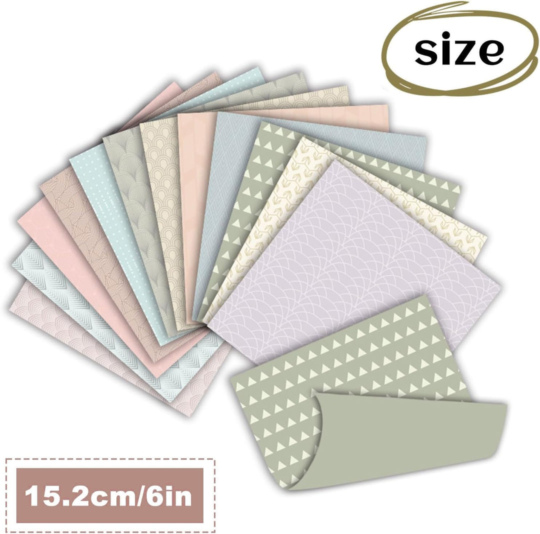 Scrapbook Papier 48 Blatt, 15,2 x 15,2 cm, Doppelseitiges Muster Papier, 6 Zoll Dekorpapier Set, Meh