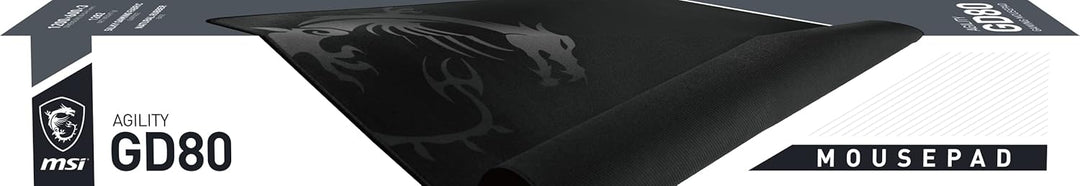 MSI AGILITY GD80 - XXXL Gaming Mauspad, Gaming Oberfläche mit Seidentextur, weiche gesäumte Kanten,