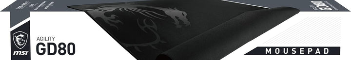 MSI AGILITY GD80 - XXXL Gaming Mauspad, Gaming Oberfläche mit Seidentextur, weiche gesäumte Kanten,