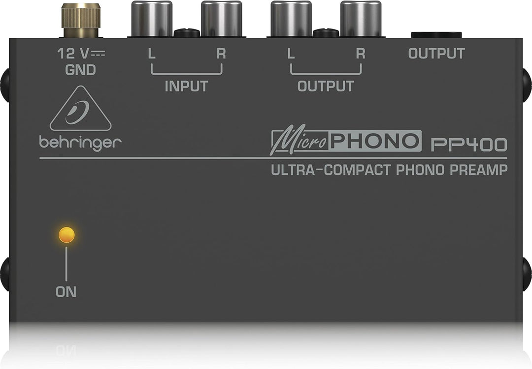 Behringer MICROPHONO PP400 Ultrakompakter Phono-Vorverstärker Single, Single