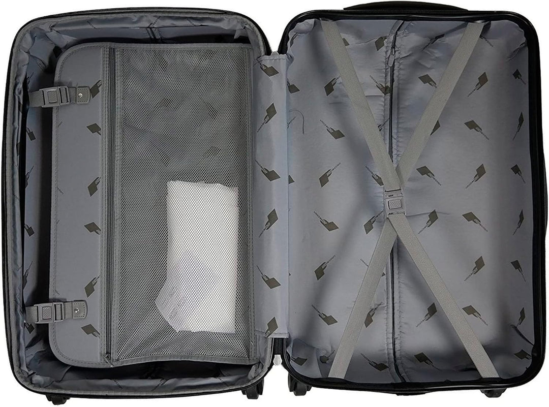 INVIDA Glüückskind Luxus Koffer Trolley aus Polycarbonat ABS Materialmix mit 4 Zwillingsrollen in Si