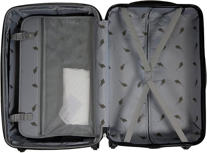 INVIDA Glüückskind Luxus Koffer Trolley aus Polycarbonat ABS Materialmix mit 4 Zwillingsrollen in Si