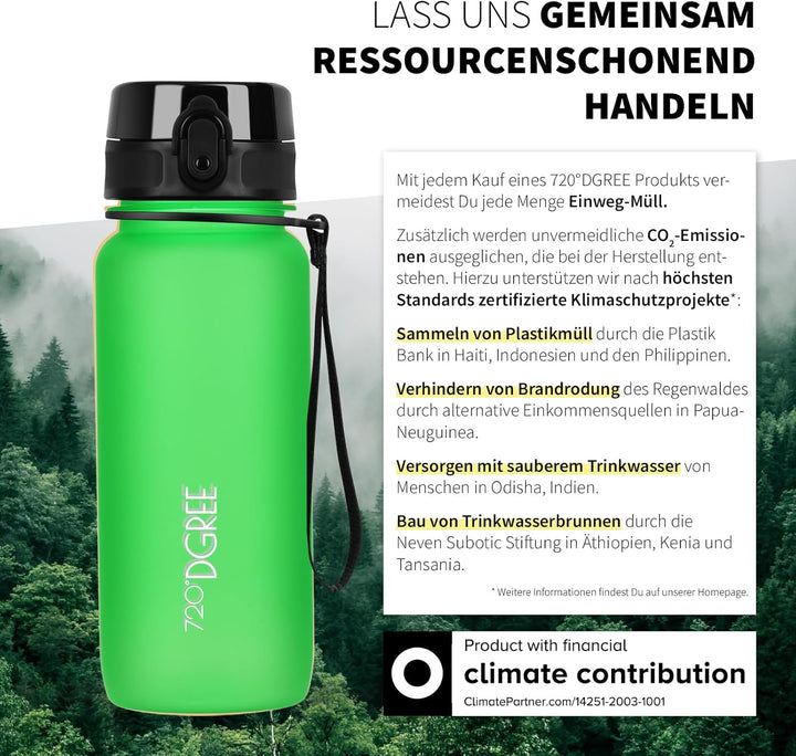 720°DGREE Trinkflasche “uberBottle“ +Sieb - 350ml, 500ml, 650ml, 1000ml, 1,5l, 2l - BPA-Frei - Wasse