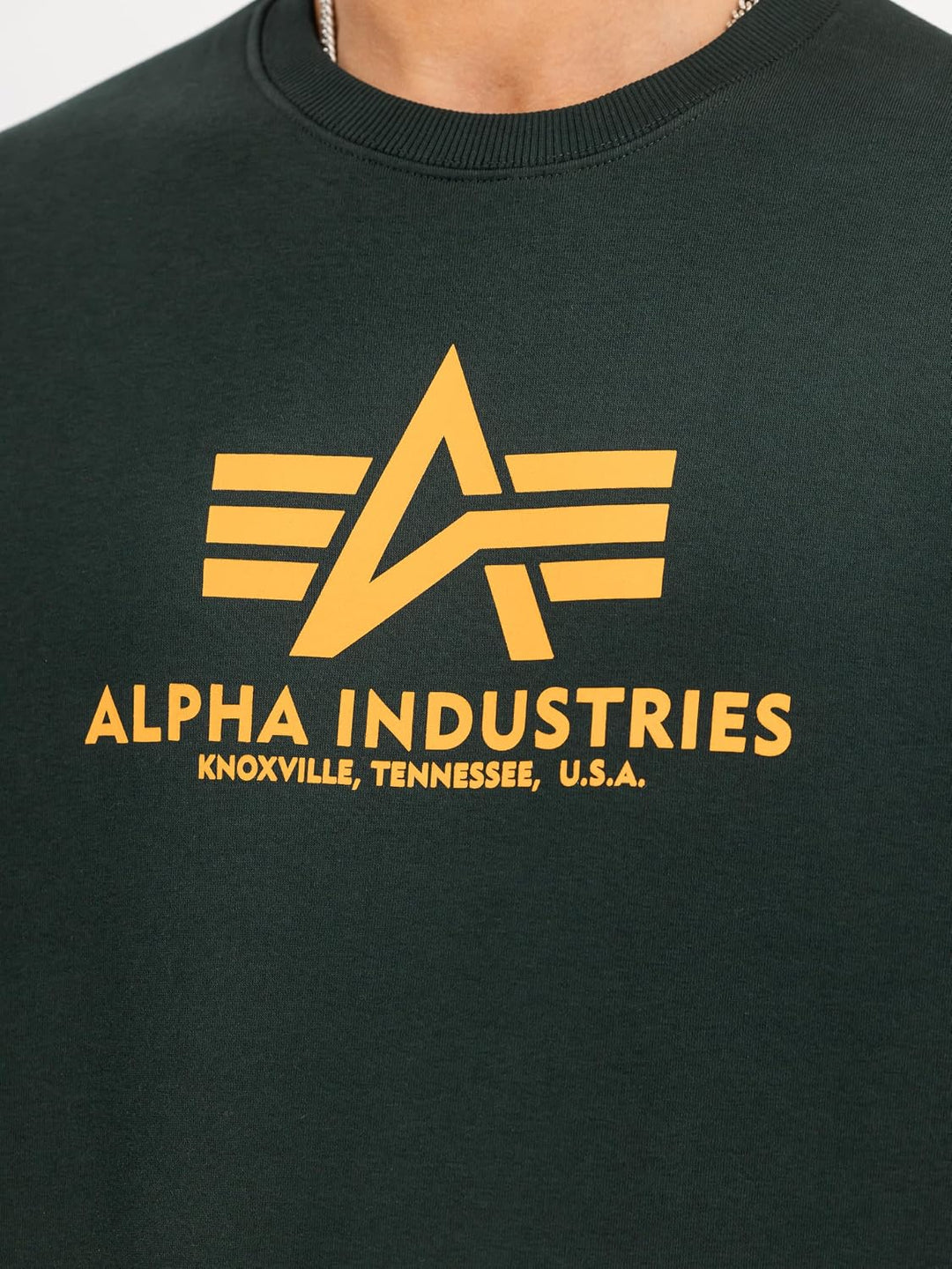 Alpha Industries Herren Basic Big Logo Sweatshirt XXS Dark Petrol, XXS Dark Petrol