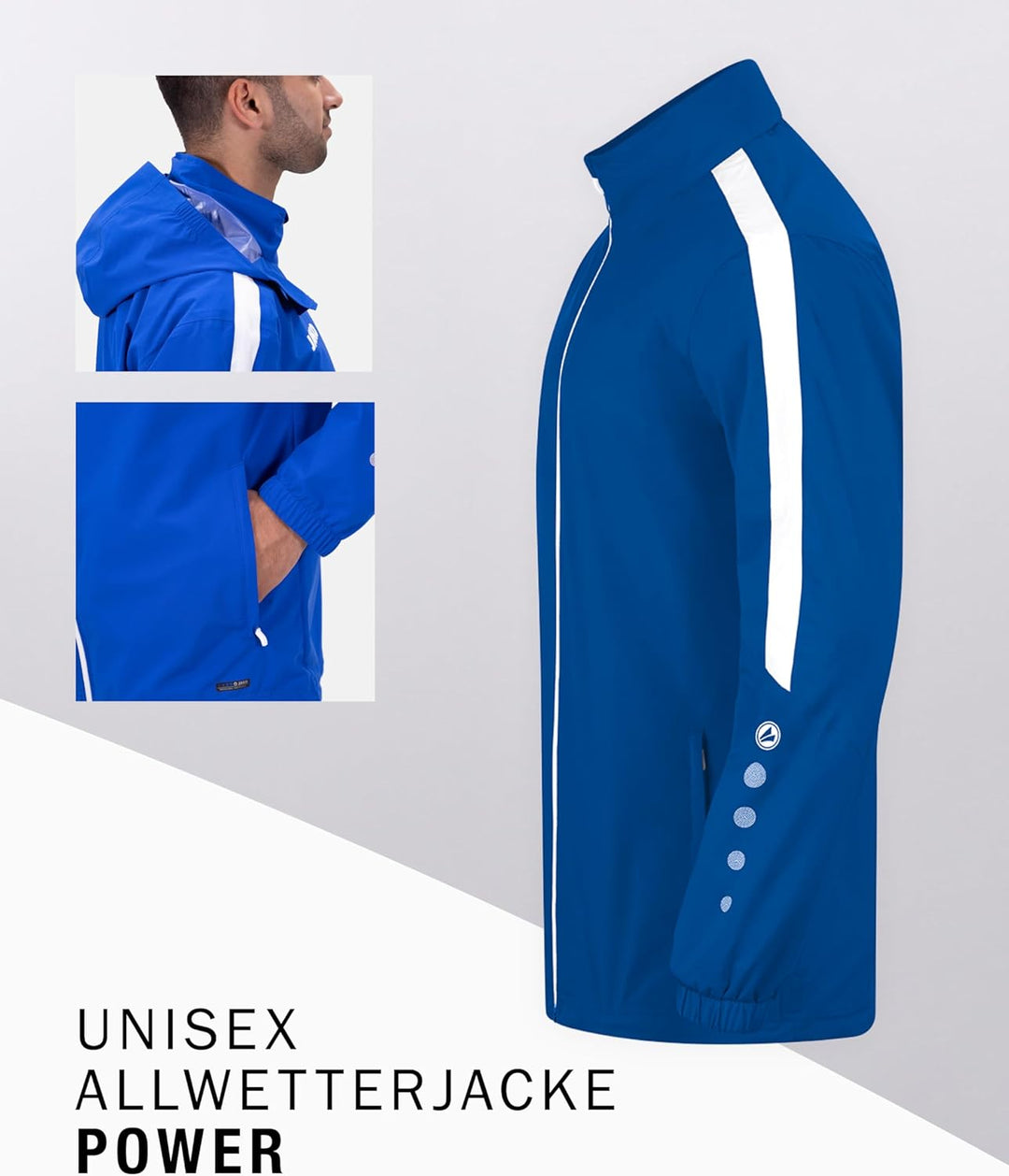 JAKO Power Allwetterjacke Herren S Blau, S Blau