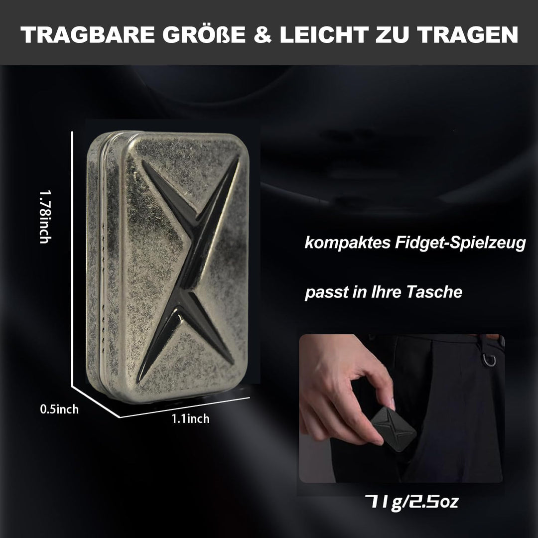 Vitoki Metall-Fidget-Slider für Erwachsene, magnetisches Fidget-Spielzeug mit All-Slide zur Linderun