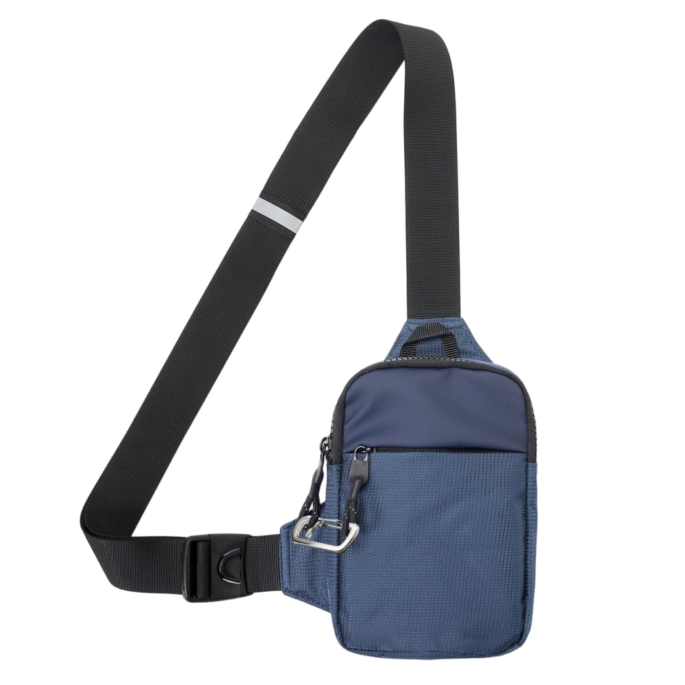 Sling Bag Umhängetasche Damen/Herren, Anti-Diebstahl Crossbody Tasche Dunkelblau, L, Dunkelblau, L