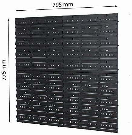 40 stck. Box mit Deckel + Wandregal 80 x 80 cm, Stapelboxen Schüttenregal Sichtlagerkästen Lagersyst