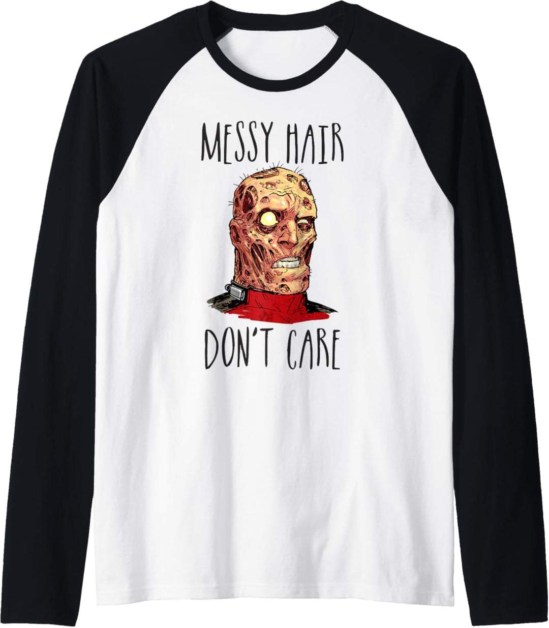 Marvel Deadpool Messy Hair Don't Care Raglan