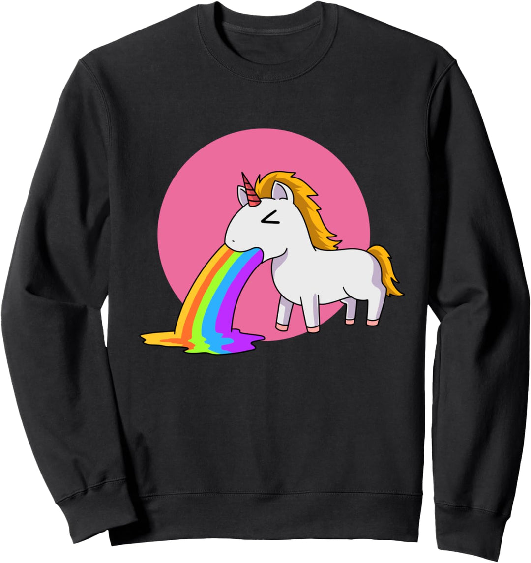 Einhorn Krank Regenbogen Sweatshirt