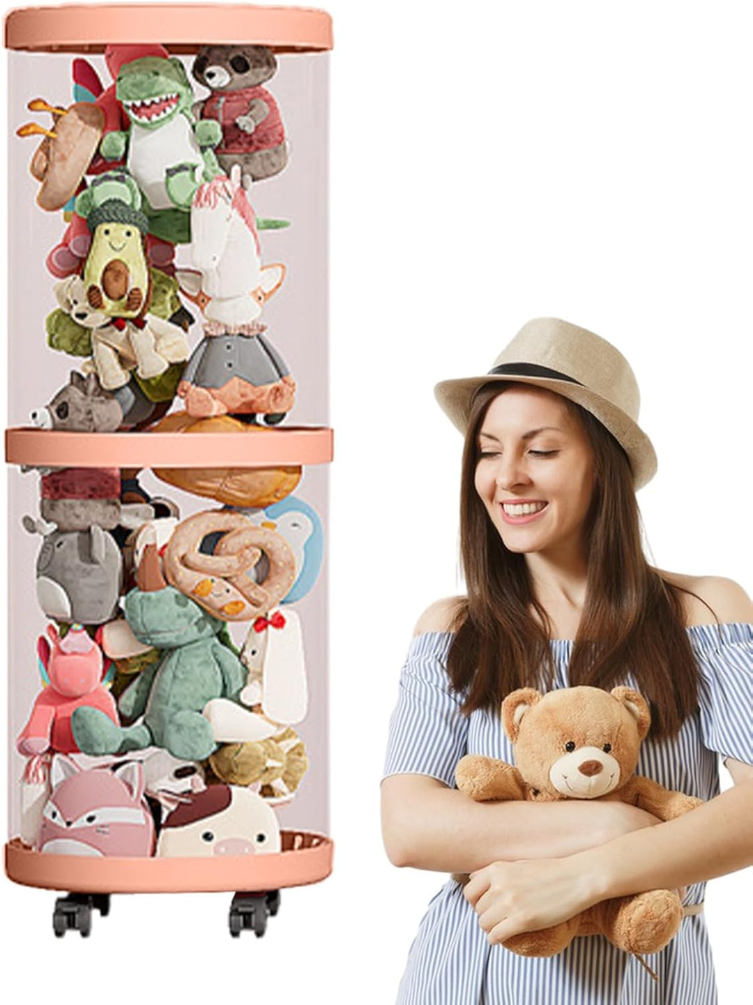 Stofftier Aufbewahrungs Röhre - Transparente Vertikale Spielzeug Organizer Röhre, Spielzeug Aufbewah