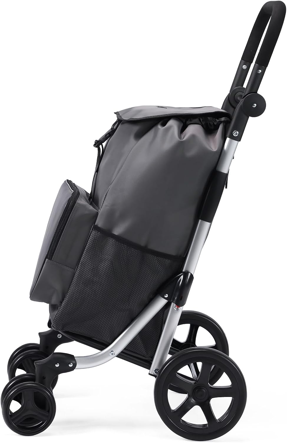 Packaway Einkaufstrolley mit 4 Rädern – Deluxe Einkaufswagen mit Kühlfach &amp; verstellbarem Griff – 60