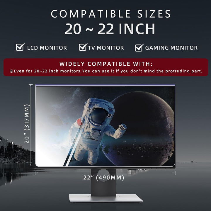 HaruYo 20-22 Zoll Hängende Blickschutzfilter Blickschutzfolie für 20/21,5/22 Zoll Monitor, Privacy P