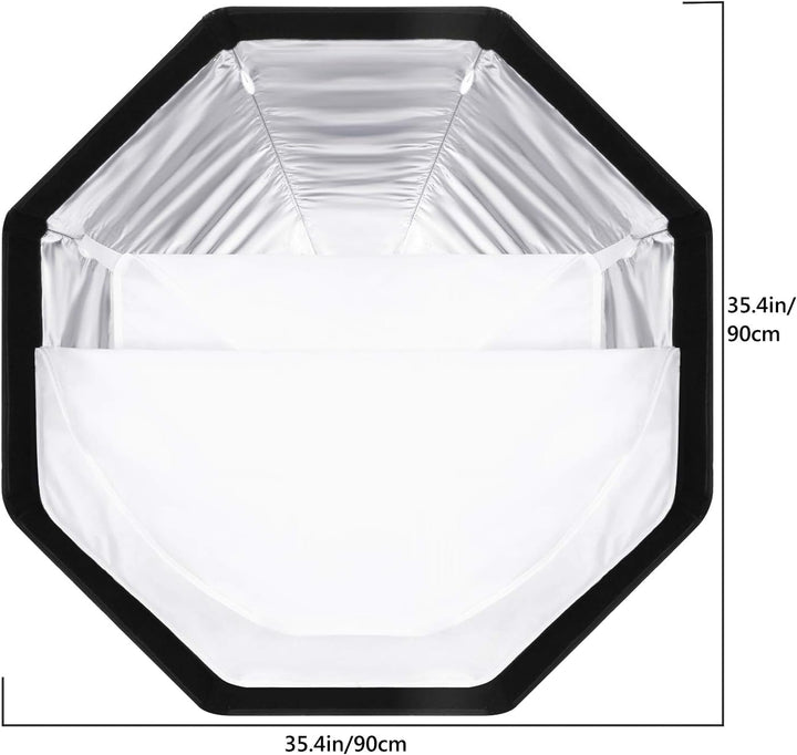 NEEWER 90cm achteckige Softbox mit Schnellspanner, mit Bowens-Halterung, Tragetasche, kompatibel mit
