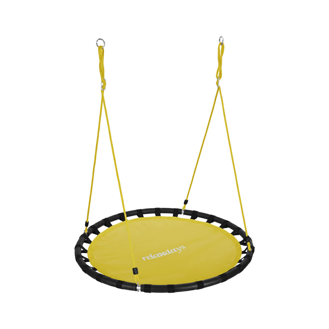 Relaxdays Nestschaukel, runde Hängeschaukel, für Kinder & Erwachsene, verstellbar, draussen, Ø: 120
