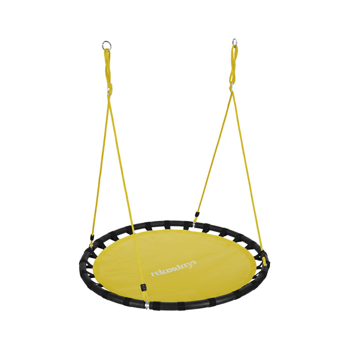 Relaxdays Nestschaukel, runde Hängeschaukel, für Kinder & Erwachsene, verstellbar, draussen, Ø: 120