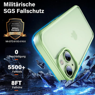 UniqueMe für iPhone 15 Hülle, 5-in-1-Set Handyhülle für iPhone 15 Case Rundumschutz Schutzhülle Cove