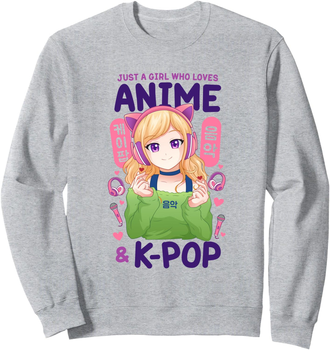 Kawaii Niedliches Anime Mädchen Otaku Japanisches K-Pop Sweatshirt
