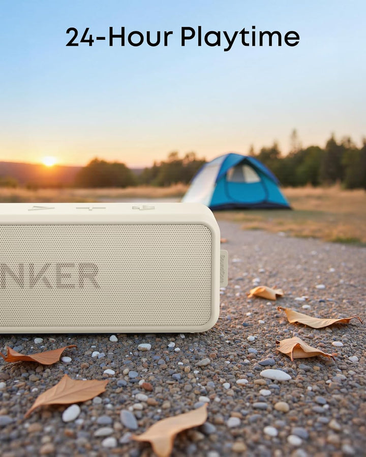 Anker SoundCore 2 Bluetooth Lautsprecher, Fantastischer Sound, Enormer Bass mit Dualen Bass-Treibern