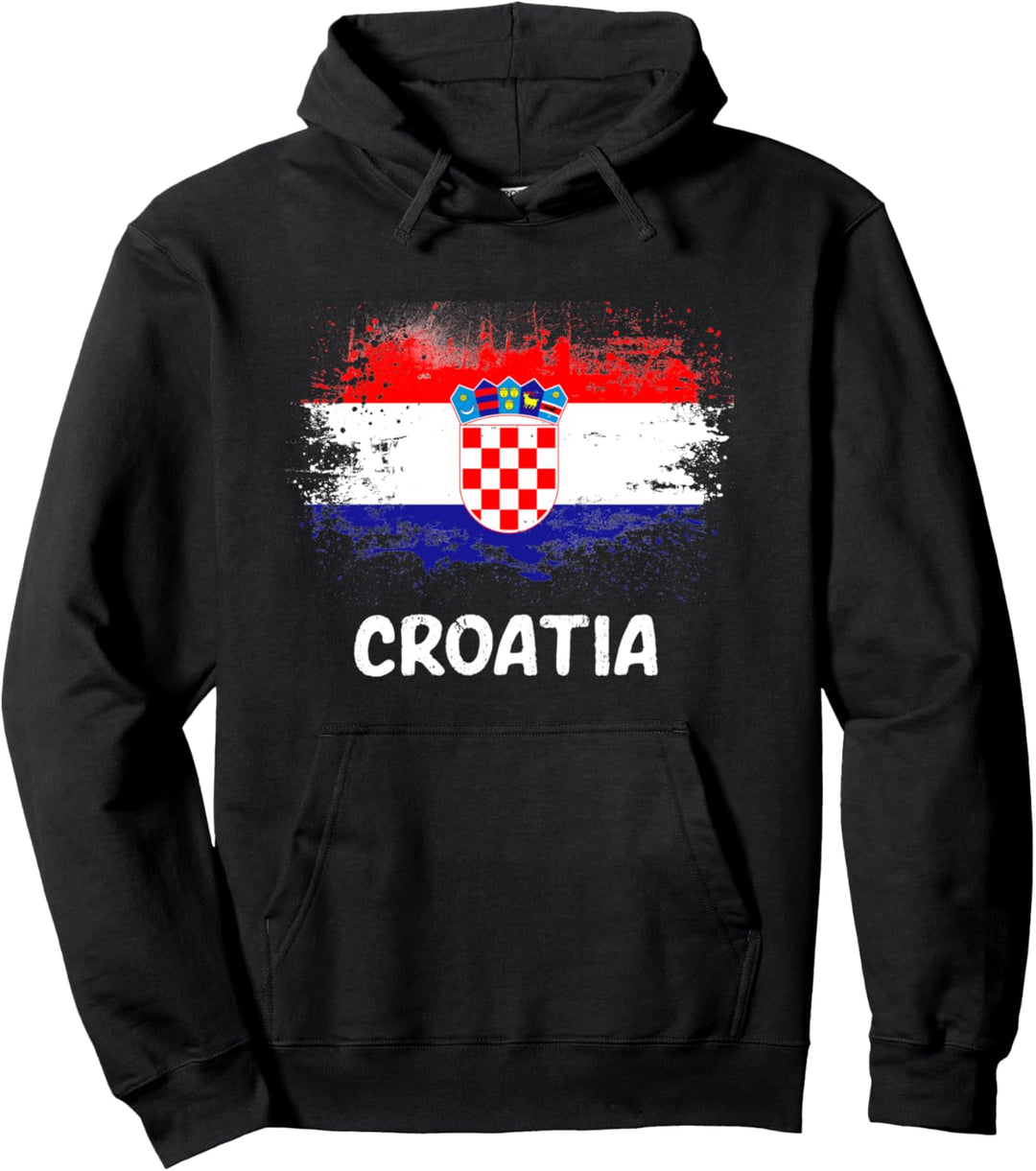 Kroatien Flagge Croatia Fahne Fan Pullover Hoodie