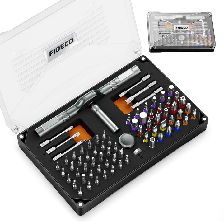 74 in 1 Ratschen Magnetischer Schraubendreher Set, S2-Stahlbits Multi Bit-schraubendreher Set mit Au