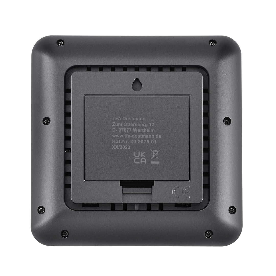 TFA Dostmann Thermo-Hygrometer mit 3 Sendern Klima@Home2, 30.3075.01, Temperatur/Luftfeuchtigkeit in