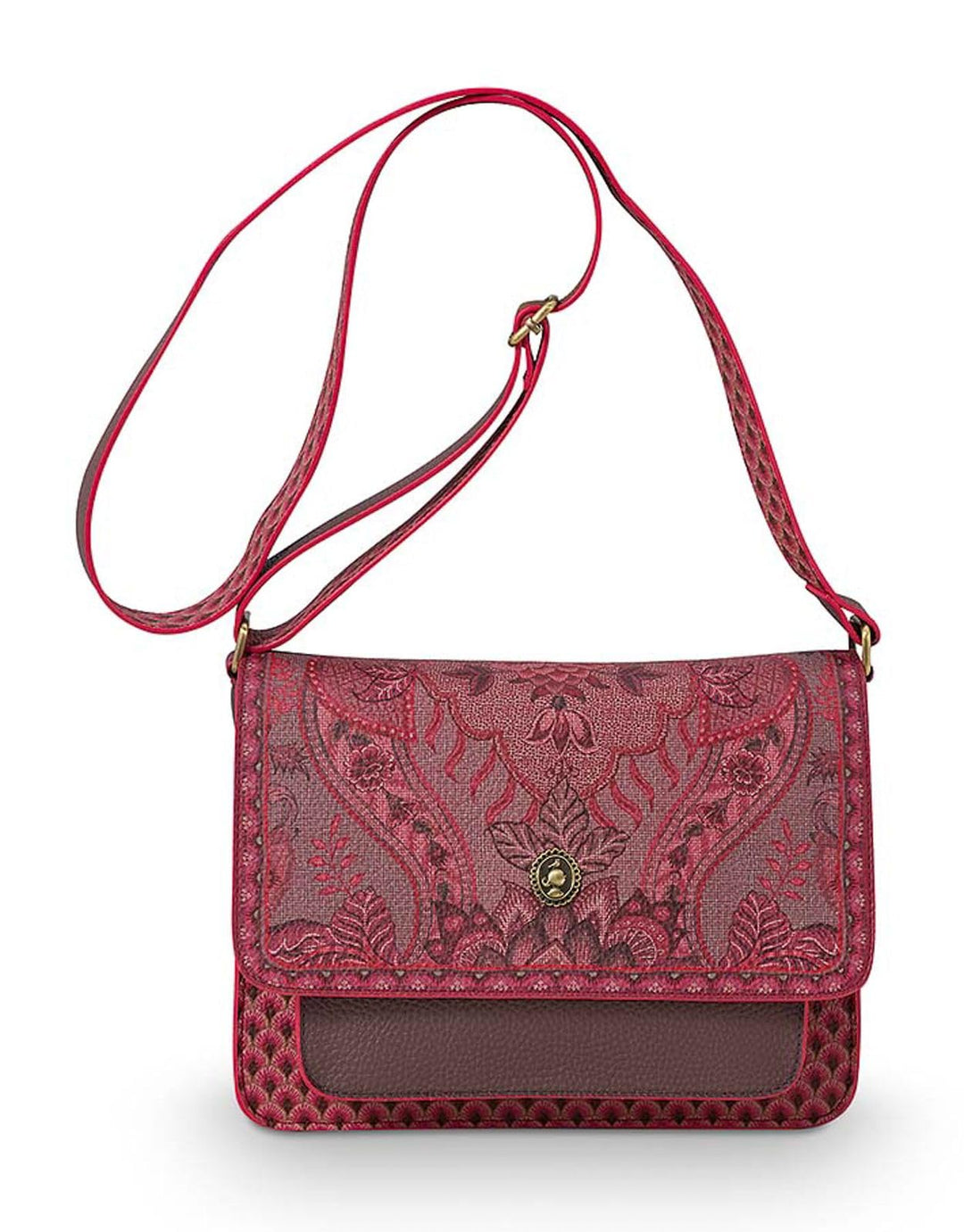 PiP Studio Cross Body Flap Kyoto Festival Dark Pink 25x7x20cm