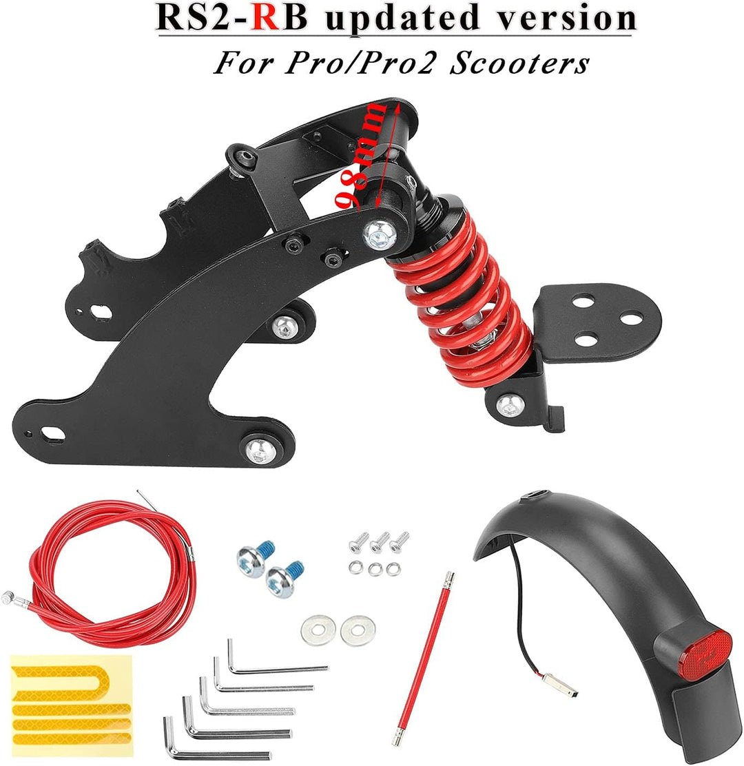 Fututech Kit Aufhängung hinten für Elektroroller für Xiaomi Pro Pro2, Stossdämpfer, Schutzblech hint