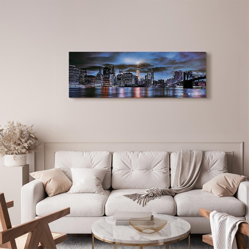 murando - Wandbilder XXL New York 120x40 cm 1 tlg - Wand Deko Vlies Leinwand Bilder Gross Wanddeko W
