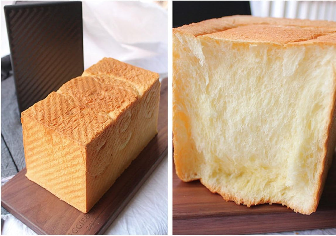 CANDeal Für 450g Teig Toast Brot Backform Gebäck Kuchen Brotbackform Mold Backform mit Deckel(Schwar