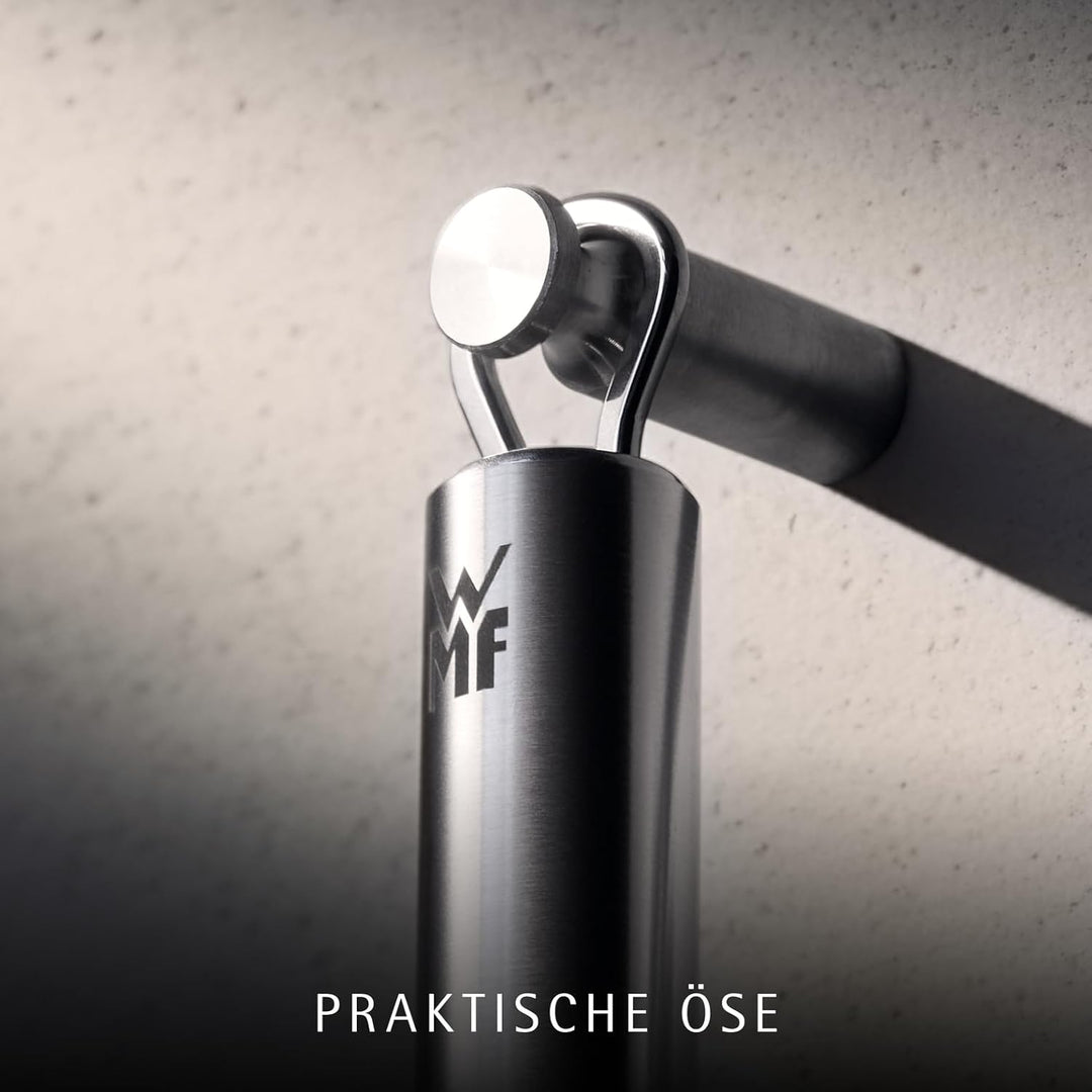 WMF Profi Plus Knoblauchpresse Edelstahl 17,5 cm, Cromargan Edelstahl teilmattiert, Knoblauchpresse