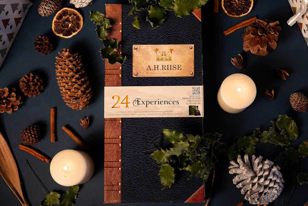 A.H.Riise Adventskalender | Rum-Genuss in der Adventszeit | 24 exquisite Mini-Flaschen | Dänische Tr