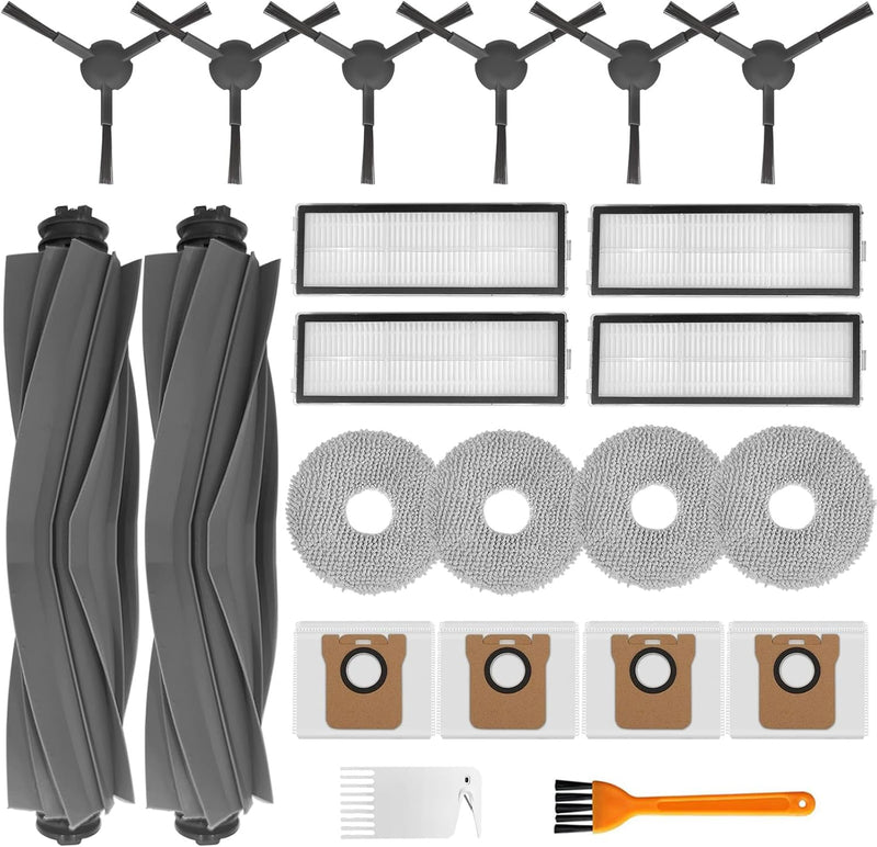 Bibemorol Zubehör für Dreame L10s Ultra / L10 Ultra Roboter Staubsauger, Zubehörset mit 2 Hauptbürst