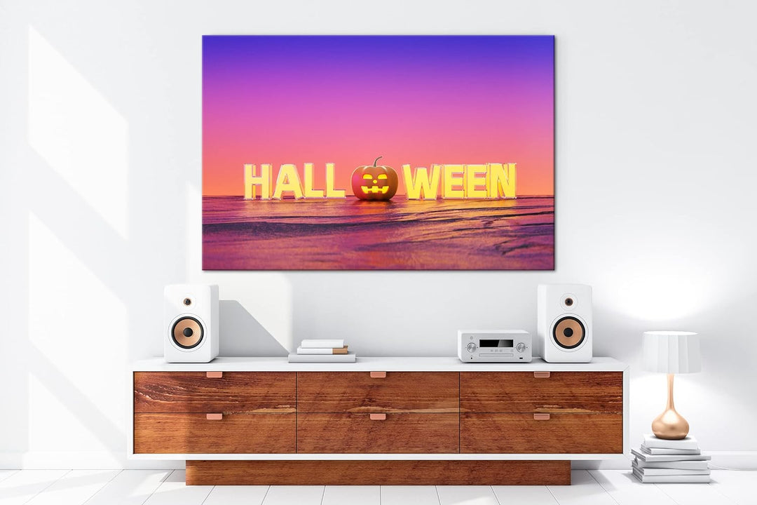 deyoli Halloween Logo Format: 80x60 als Leinwandbild, Motiv fertig gerahmt auf Echtholzrahmen, Hochw