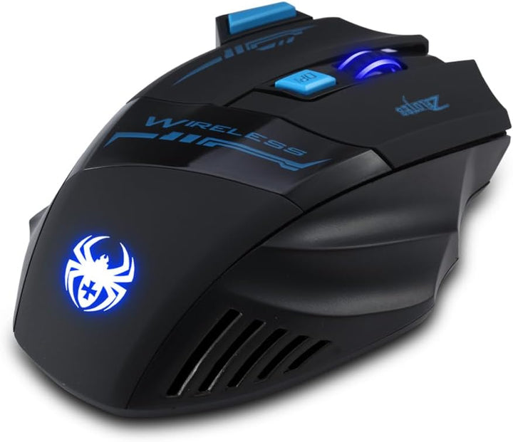 zelotes Kabellose Maus,4 DPI Einstellbar,7 Tasten,Energieeinsparung,2,4 GHz mit USB Empfänger,LED Be