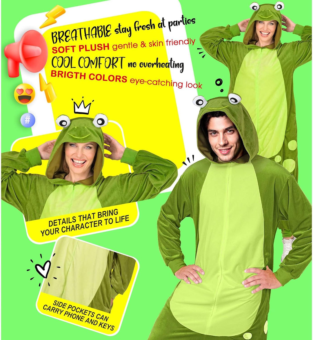 W WIDMANN MILANO Party Fashion - Tier Overall für Erwachsene, weicher Plüsch Jumpsuit mit Kapuze, Ti