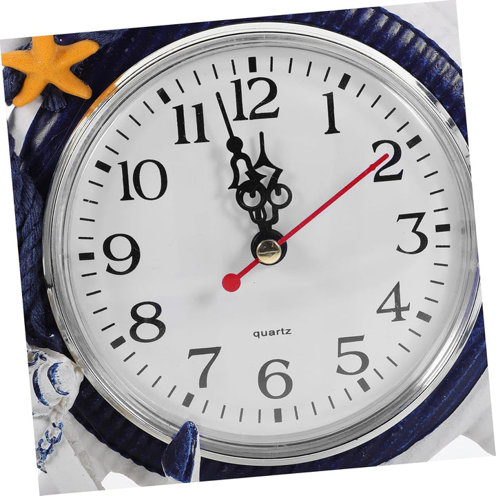 Zerodeko Wanduhr im Küstenstil mit Leuchtturm-Design und Bilderrahmen aus Dichteholz für Wohnzimmer