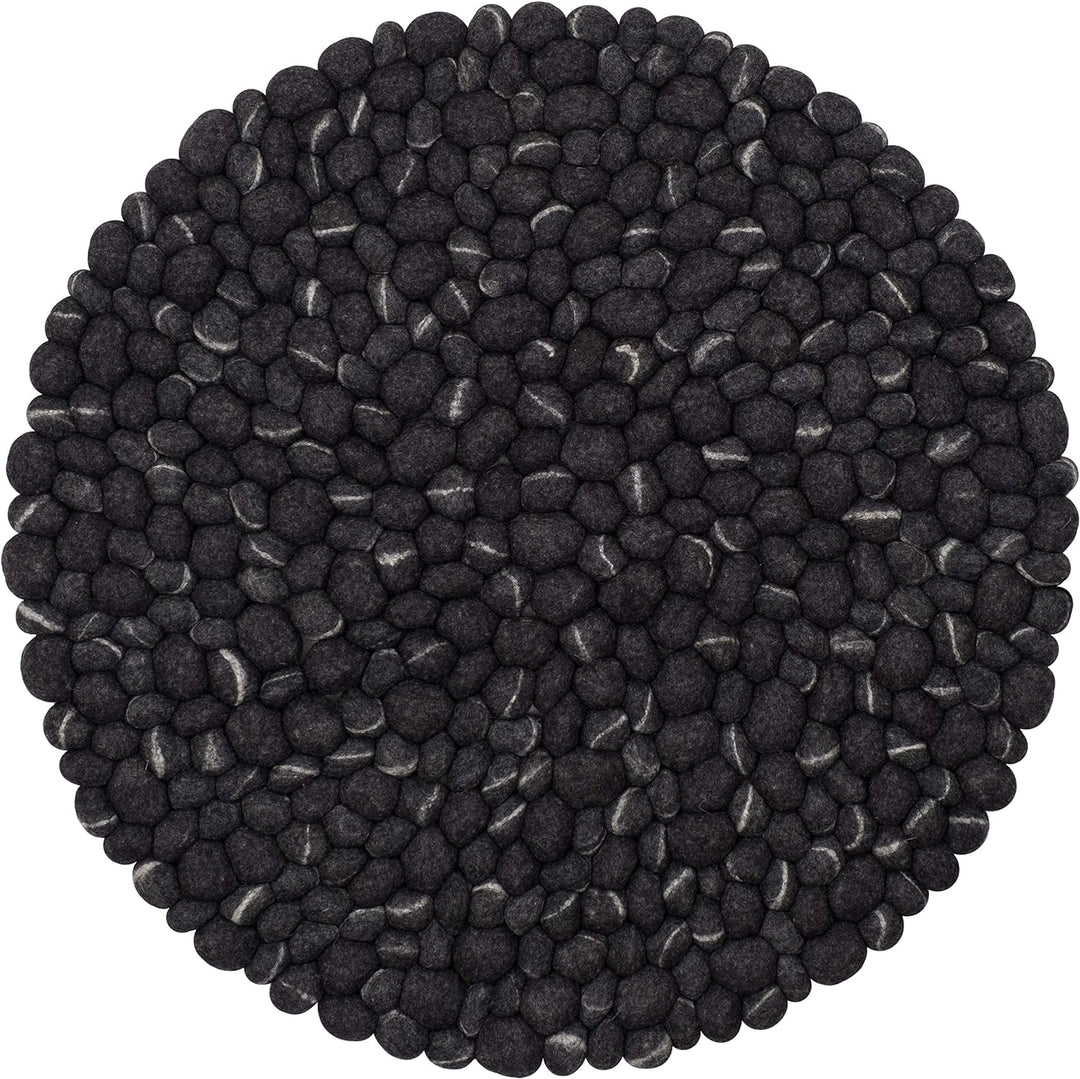 myfelt Kurt Filzkugelteppich — Ø 70 cm, ideal für Schlaf-, Wohn-, Kinderzimmer, Flur & Bad 70cm Ø An