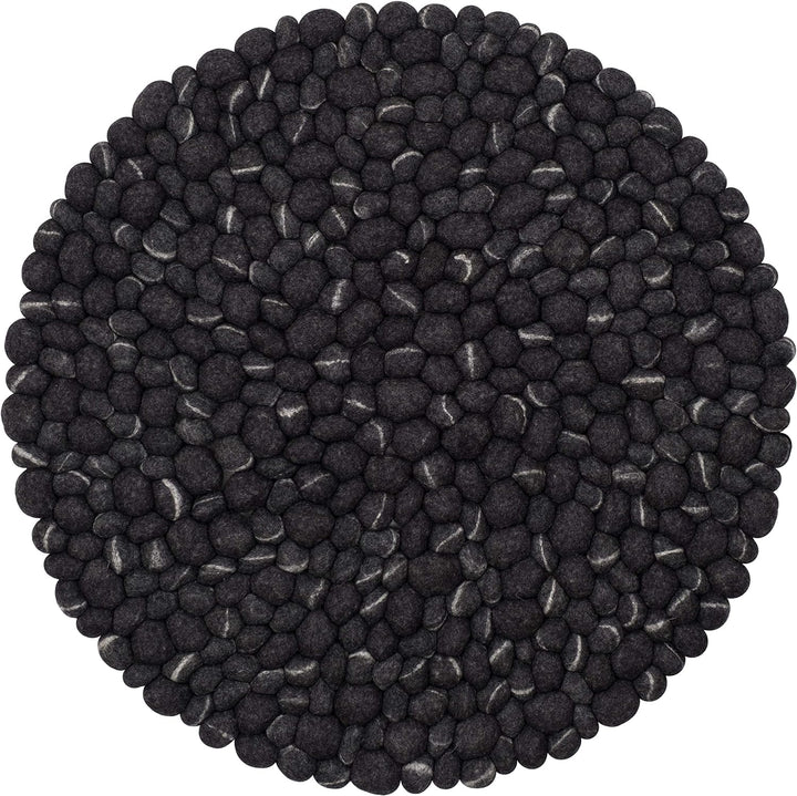 myfelt Kurt Filzkugelteppich — Ø 70 cm, ideal für Schlaf-, Wohn-, Kinderzimmer, Flur & Bad 70cm Ø An