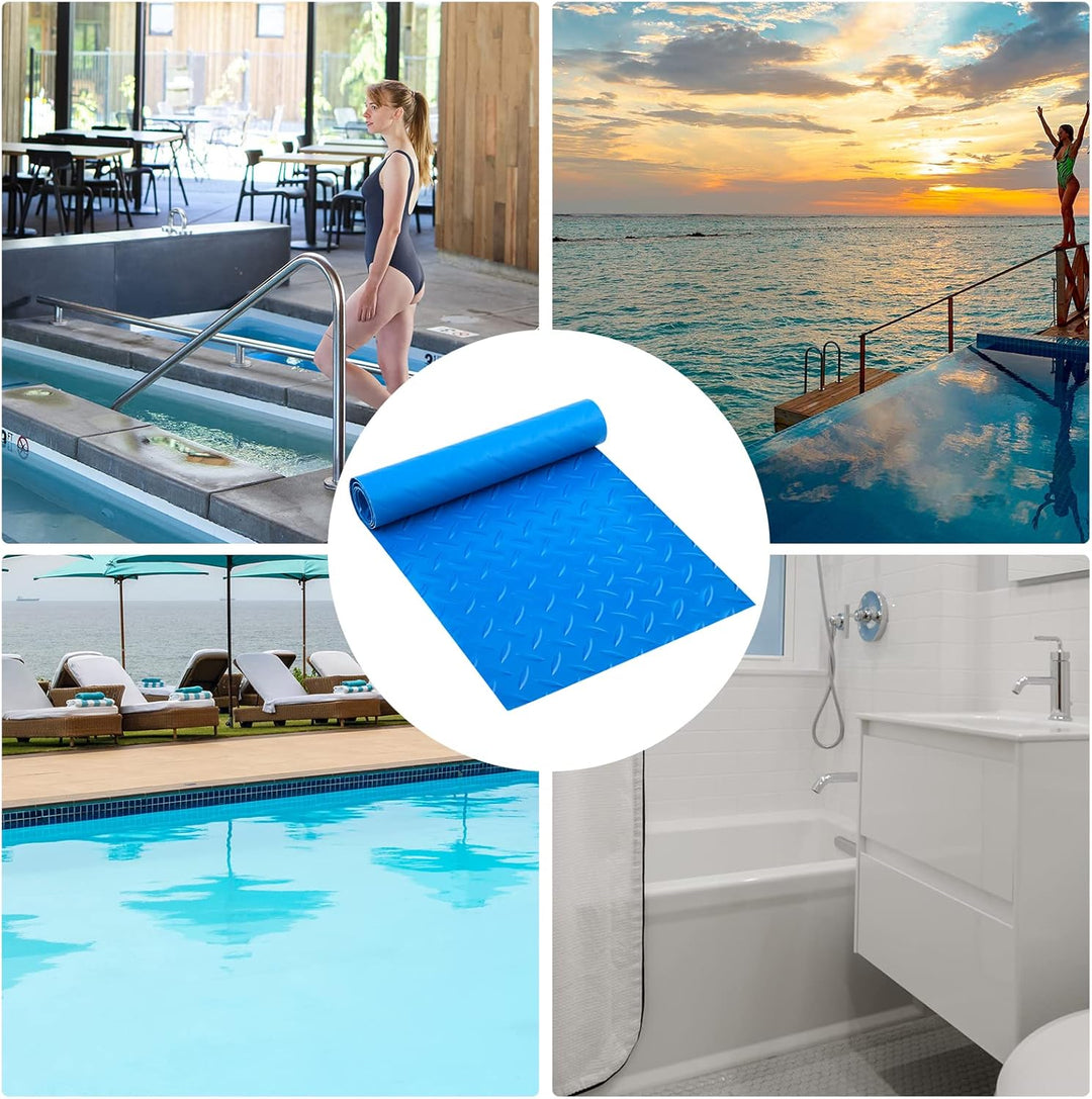 SAVITA 9 x 36 Zoll Schwimmbadleiter Matte, Leiterunterlage Pool Schutzmatte mit Rutschfester Textur