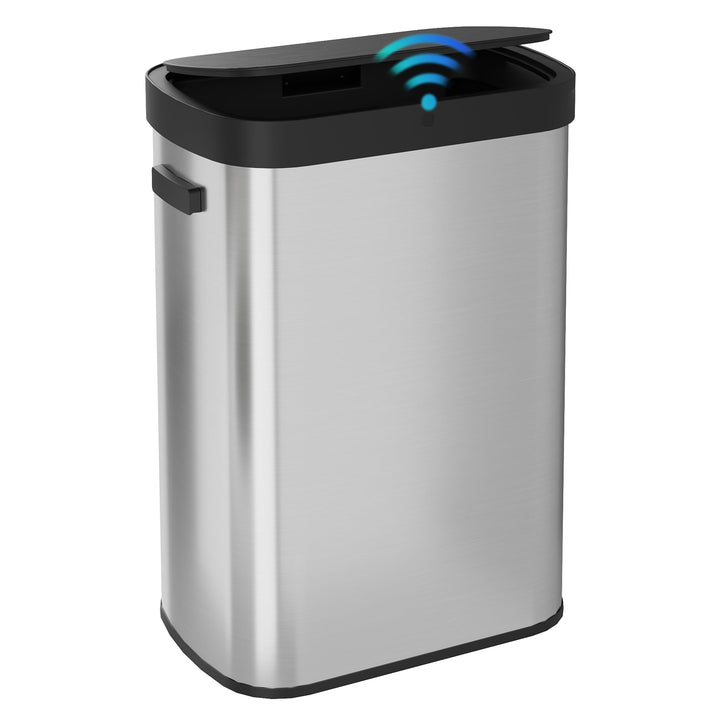 WLIVE Mülleimer 50L mit Sensor, Automatischer Abfalleimer aus Edelstahl, Berührungsfreier Küchenabfa