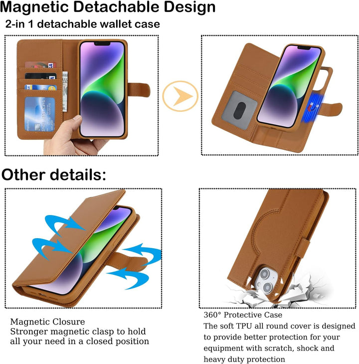 Ｈａｖａｙａ für iPhone 14 Plus Hülle Kompatibel mit Magsafe für iPhone 14 Plus Hülle Kartenetui geldbörse