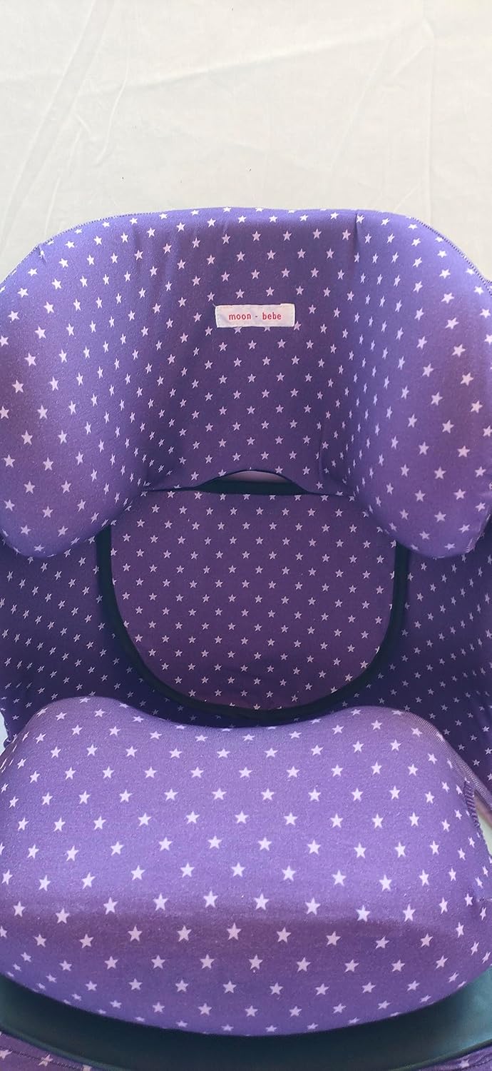 moon-bebe Bezug kompatibel mit Cybex Silver Juno 2-Fix Autositz (Lila), Lila