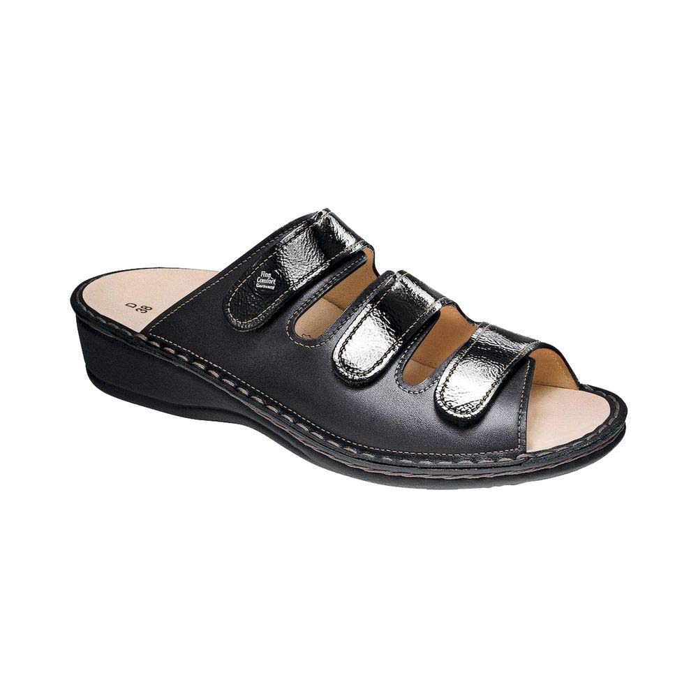 Finn Comfort Pisa Damen Offene Sandalen 35 EU Schwarz, 35 EU Schwarz